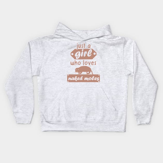 Girls women naked mole rat love cute rodents Kids Hoodie by FindYourFavouriteDesign